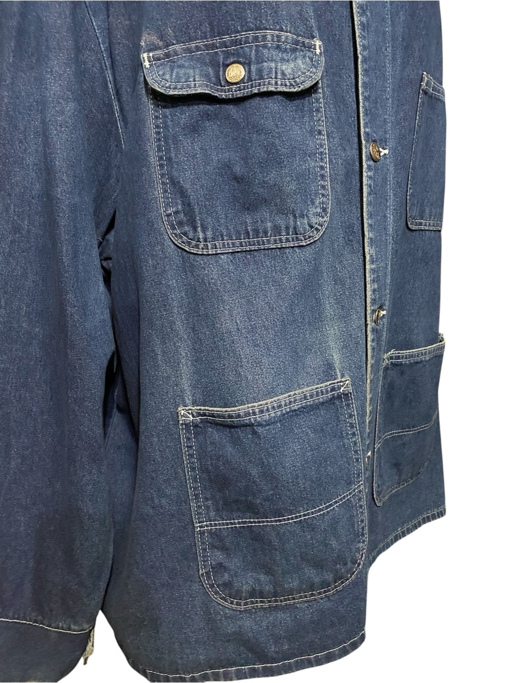 Vintage Pointer Denim Chore Coat Barn Jacket 4X 5X USA Workwear Streetwear - Picture 6 of 14